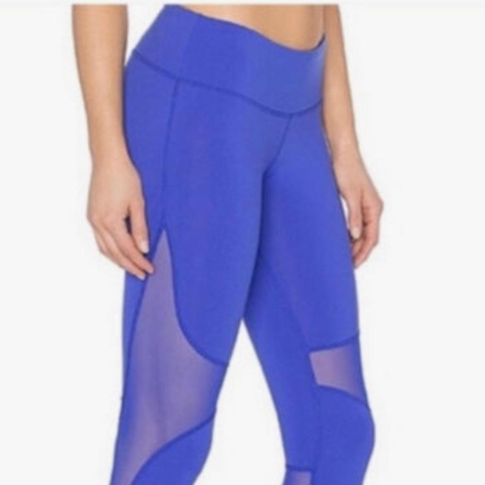 Alo Yoga, stirrup mesh legging, heal strap, deep navy blue